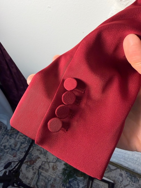 Rafaella Red Satin Blazer - Picture 3 of 4